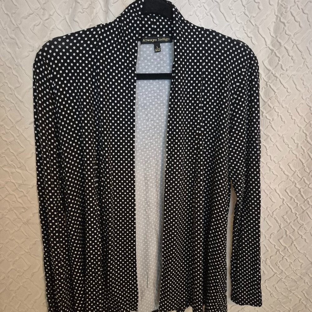 Black & White Polka Dot Cardigan